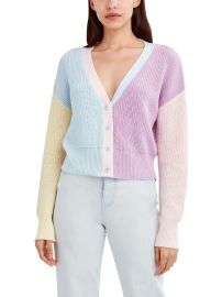 BCBGeneration Colorblock Button Down Cardigan Sweater at Shop Simon